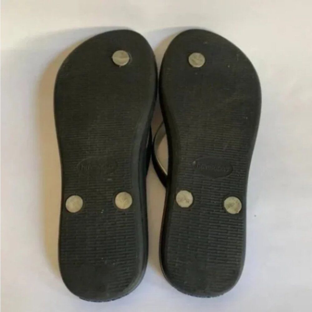 Havaianas Slim Retro Black/Gray Sandals Size 5 - Picture 6 of 10